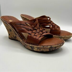 Gently Used Size 9 Born Sandal Wedge Heels